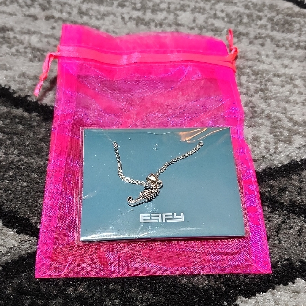 EFFY SEA HORSE CHARM SILVER-TONE 18" NECKLACE